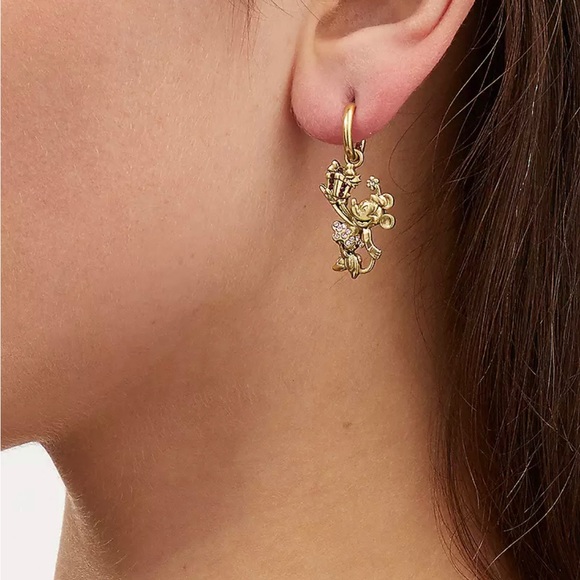 Coach Disney X Coach Holiday Mismatch Earrings - NEW WITH COACH GIFT BOX - Picture 4 of 5